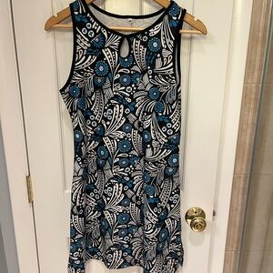 Nuu-Muu Black and Blue Floral Dress